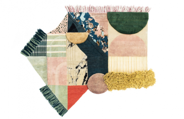 Sto let po založení školy Bauhaus reinterpretuje designérka Mareike Lienau malby výtvarnic dané doby a převádí je do formy textilních nástěnných dekorací Lyk Carpet x Bauhaus (Lyk Carpet).
