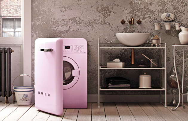Volně stojící pračka LBB14PK-2 (Smeg), 60 cm, růžová, třída A++, skladovací prostor ve dveřích pračky, 7 kg prádla, 15 programů, 1 400 ot./min, Aquastop Total, cena na dotaz, WWW.SMEG.CZ Volně stojící pračka LBB14PK-2 (Smeg), 60 cm, růžová, třída A++, skladovací prostor ve dveřích pračky, 7 kg prádla, 15 programů, 1 400 ot./min, Aquastop Total, cena na dotaz, WWW.SMEG.CZ