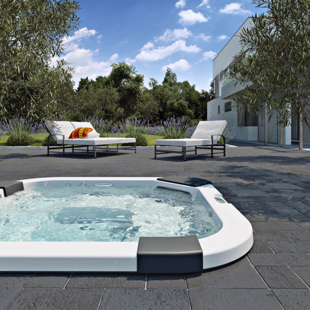 Vířivka Santorini Pro (Jacuzzi), dvě lehátka, tři místa k sezení, cena od 457 900 Kč, WWW. ALBIXON. CZ