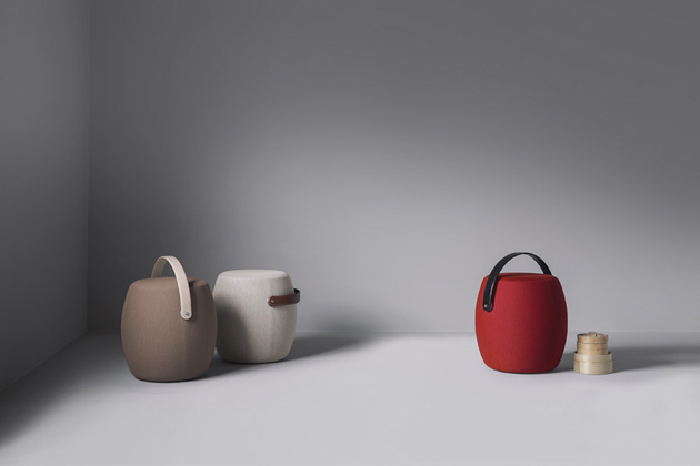 Multifunkční taburet Carry On (Offecct), textilní potah Kvadrat, výška sedu 45 cm, cena 20 090 Kč, WWW.OFFECCT.COM