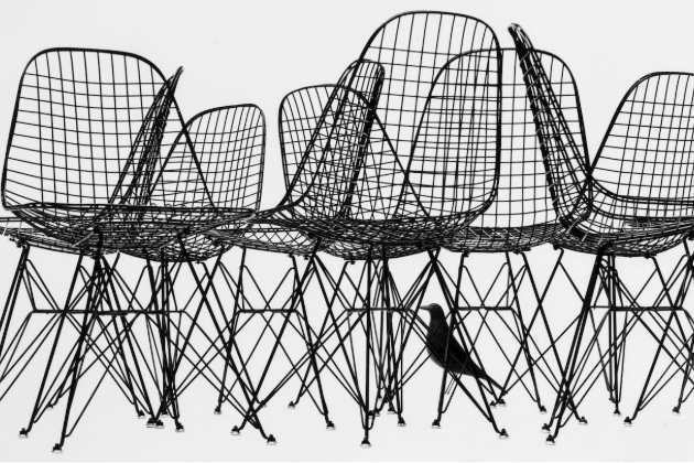 Série ikonických židlí Eames zahrnuje velký počet variant, proto existuje třípísmenkový systém pojmenování: první písmeno označuje výšku židle, druhé typ sedáku a třetí řešení podnože.