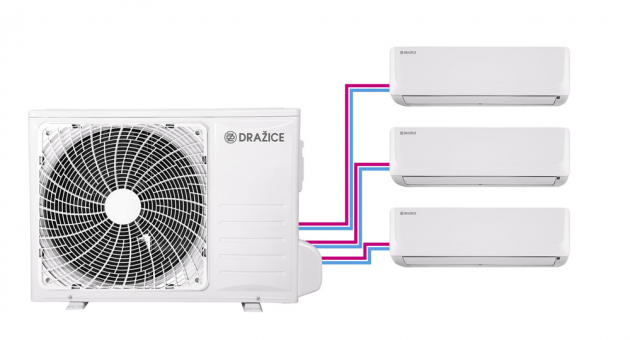 Multisplit AIR Plus Trio – jedna venkovní jednotka se třemi vnitřními zajistí optimální komfort v celém bytě 