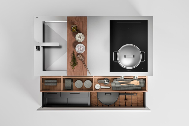 Patentovaný koncept Small Living Kitchens (Falper)