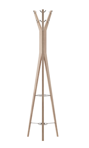 Věšák Hanny, design Gabriela Bellon, masivní dřevo, ruční práce, cena 31 648 Kč