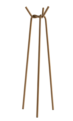 Věšák Knit, design Jin Kuramoto, práškově lakovaná ocel, barva karamelová lesklá – Toffee, cena 6 110 Kč