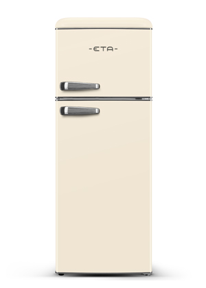 Dvoudveřová chladnička Storio ve stylovém retro designu je ideální volbou pro malou domácnost, objem 170 l chladnička, 45 l mraznička, cena 11 990 Kč