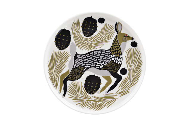 Dezertní talíř Oive Deer, design Aino-Maija Metsola, keramika,  Ø 20 cm, cena 660 Kč