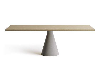 Stůl Club 44, design Angelo Mangiarotti a Bruno Morassutti, více tvarů, více povrchů, beton, ocel, sklo, dřevo, cena na dotaz