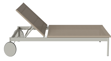Lehátko Ease, design Studio Nooi, lakovaný kov, outdoorová textilie,  cena 29 150 Kč 