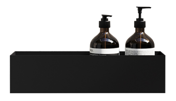 Bath Shelf, materiál práškovaná nerezavějící ocel, 40 × 10 × 10 cm, cena 2 906 Kč