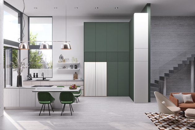 Bespoke Infinite Line, modulární chladicí systém, který může tvořit chladnička, mraznička a vinotéka, se pyšní variabilitou designových řešení, s nimiž spotřebič snadno zapadne do stylu obývacího prostoru, cena na dotaz Bespoke Infinite Line, modulární chladicí systém, který může tvořit chladnička, mraznička a vinotéka, se pyšní variabilitou designových řešení, s nimiž spotřebič snadno zapadne do stylu obývacího prostoru, cena na dotaz
