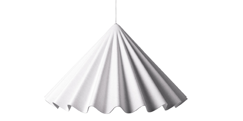 Dancing Pendant, design Iskos-Berlin, materiál recyklovaný polyester, rozměry 95 × 58 cm, cena 25 390 Kč 