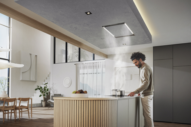 Nová generace stropních odsavačů Miele disponuje LED diodami, u nichž lze prostřednictvím aplikace nastavit teplotu v rozmezí 2 700 kelvinů (teplá bílá) a 6 500 kelvinů (studená bílá),  cena od 54 990 Kč