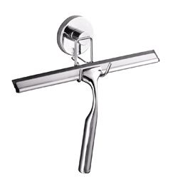 Stěrka Vacuum Lock, speciální pumpa vytváří účinný podtlak, nerez, cena 609 Kč  → www.wenko.cz