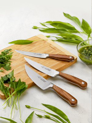 Kuchyňský nůž Feelwood, kovaná čepel, jasan, cena 659 Kč