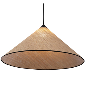 Závěsné svítidlo Grand Paris-Hanoï, stínidlo z listů palmy rafie, průměr 71 cm, cena 11 110 Kč 