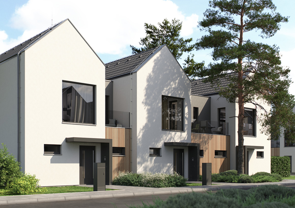 Modul ROOFY obsahuje různé komponenty – číslo popisné, poštovní schránku a přípravu na zvonek. Je doplněn stříškou, takže jeho umístění je možné pouze u domu. Solitérně umístěný modul PACK na uložení zásilky bez přítomnosti majitele nemovitosti.	