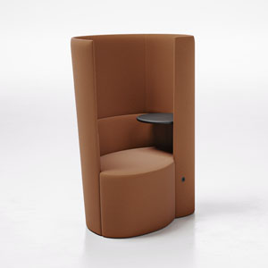 Křeslo Twirl, design Gordon Guillaumier, textilie i kůže, polyuretanová pěna, cena 94 924 Kč 