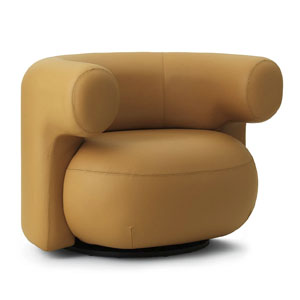 Křeslo Burra Lounge Chair Swivel, design Simon Legald, otočná podnož, ocel, pěna, kůže Ultra Leather 41571,  cena 77 875 Kč