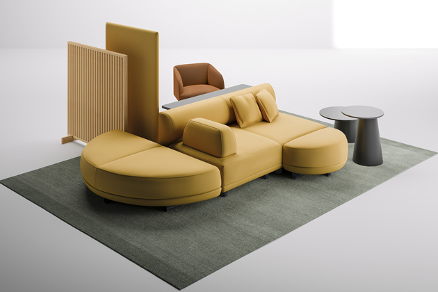 Modul&aacute;rn&iacute; pohovka Node+, design Ben van Berkel, nehořlav&aacute; polyuretanov&aacute; pěna,  cena 429&nbsp;570 Kč