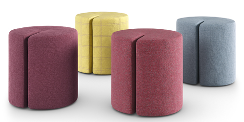 Puf Noel, integrovan&aacute; z&aacute;suvka pro odkl&aacute;d&aacute;n&iacute; knih a&nbsp;časopisů, lehk&yacute;, v&iacute;ce barev, orientačn&iacute; cena 7&nbsp;200 Kč 