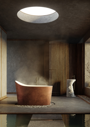 Mastello, volně stoj&iacute;c&iacute; vana inspirovan&aacute; tradičn&iacute; dřevěnou vanou, je vybavena vnitřn&iacute;m sed&aacute;tkem pro pohodln&eacute; usazen&iacute;,  cena na&nbsp;dotaz