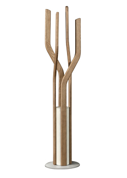 Podlahov&yacute; vě&scaron;&aacute;k Alma,  design Spazioameno, betonov&aacute; z&aacute;kladna,  dřevo, cena na dotaz