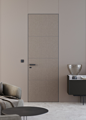 Dveře Master čalouněn&eacute; l&aacute;tkou, skryt&aacute; z&aacute;rubeň Efekta, obkladov&yacute; syst&eacute;m Efekta. Cena dle nab&iacute;dky