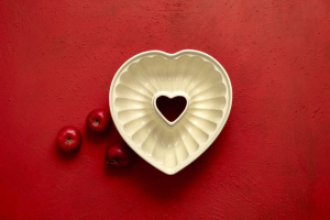 Keramická silnostěnná forma srdce DELÍCIA, dokonale propracované detaily, snadné vyklopení
