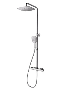 Sprchov&yacute; sloup Termo, termostat, leskl&yacute; chrom s&nbsp;b&iacute;lou hlavou, cena 9&nbsp;512&thinsp;Kč