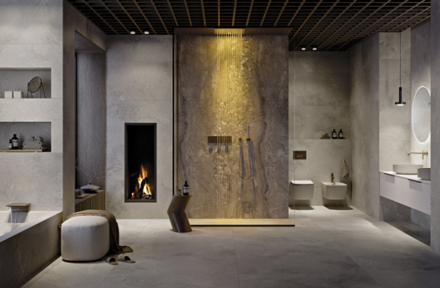 Asana, velkoformátová stropní sprcha s jemným osvětlením, letním deštěm či laminárním proudem, cena na dotaz