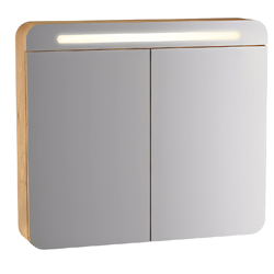 Skř&iacute;ňka se zrcadlem Sento, Led osvětlen&iacute;, světl&yacute; dub, 80 &times; 70&thinsp;cm, cena 11&nbsp;048&thinsp;Kč