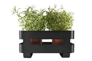 Organiz&eacute;r značky Eva Solo s&nbsp;chytr&yacute;m samozavlažovac&iacute;m syst&eacute;mem zajist&iacute; bylink&aacute;m ide&aacute;ln&iacute; p&eacute;či. Rostliny přij&iacute;maj&iacute; vodu podle potřeby