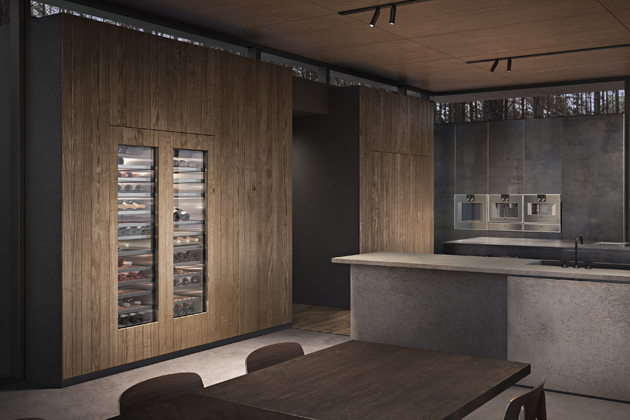 Tři oddělen&eacute; teplotn&iacute; z&oacute;ny, kapacitu 99 lahv&iacute;, možnost pěti světeln&yacute;ch režimů, regulaci vlhkosti a&nbsp;ovl&aacute;d&aacute;n&iacute;  na d&aacute;lku nab&iacute;z&iacute; vinot&eacute;ka ze s&eacute;rie Vario 400, cena na dotaz