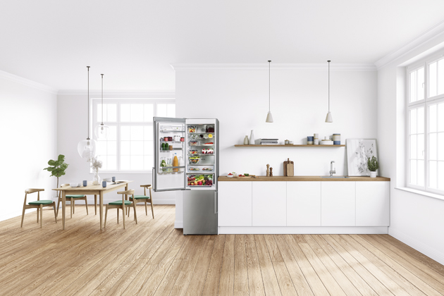 Kromě z&aacute;suvek s&nbsp;kontrolovan&yacute;m klimatem disponuje chladnička KGN39AIBT&nbsp;otev&iacute;r&aacute;n&iacute;m dv&iacute;řek PerfectFit, kter&eacute; umožňuje um&iacute;stěn&iacute; př&iacute;mo u&nbsp;stěny, cena 34 590 Kč 