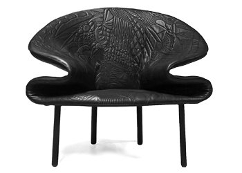 Křeslo Doodle, design Front, lakovan&aacute; ocel, kůže, cena na dotaz 