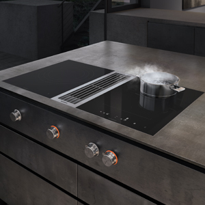 Minimalistick&yacute; &scaron;těrbinov&yacute; odsavač par VL414115, nerezov&yacute; knofl&iacute;k CKV410010, cena za set bez motoru (navrhuje se samostatně) 72&nbsp;480 Kč &rarr; www.poggenpohl.cz