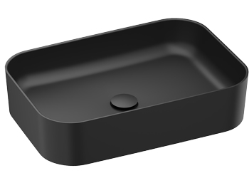 Ceramic Slim R, tenkostěnn&eacute;&nbsp;umyvadlo na&nbsp;desku, matně antracitov&eacute; proveden&iacute;,&nbsp;rozměry 55 &times; 37 &times; 12&thinsp;cm, cena 6&nbsp;900&thinsp;Kč&nbsp;