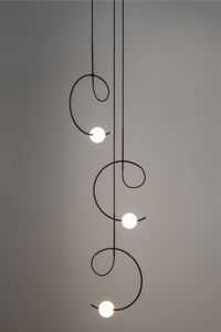 Sv&iacute;tidla Loop Design Gerardo Mari, cena na dotaz., inspirovan&eacute;ho geometri&iacute; př&iacute;rody