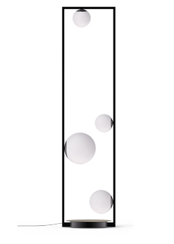 Stojac&iacute; lampa Pala, lakovan&yacute; kov  a&nbsp;ručně foukan&eacute; trojvrstv&eacute; sklo, v&yacute;&scaron;ka 140 cm,  cena 26 800 Kč 