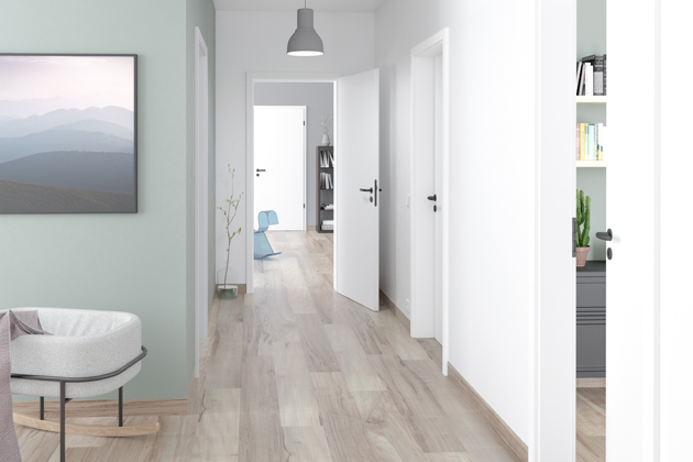 Interi&eacute;rov&eacute; dveře VEKRA VELVET, povrch DIAMATT b&iacute;l&aacute; 9016 lak