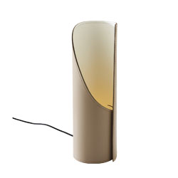 Stoln&iacute; lampa 360, design Colombe Faber, st&iacute;nidlo z&nbsp;recyklovan&eacute; kůže, v&yacute;&scaron;ka 41 cm,  cena na dotaz