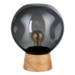Stoln&iacute; lampa Magacela, dřevo, ocel a&nbsp;sklo, cena 4 590 Kč 