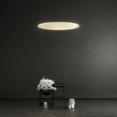 Z&aacute;věsn&eacute; sv&iacute;tidlo U-light, design Timo Ripatti, hlin&iacute;kov&aacute; konstrukce, &Oslash; 90 až 180 cm, cena na dotaz
