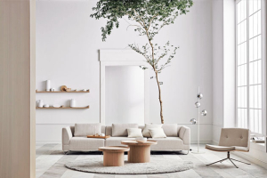 Modulární pohovka Olando, design Glismand &amp; Rüdiger, lakovaná ocel, textilní potah 100% Olefin, šířka 300 cm, výška sedu 39,5 cm,  cena na dotaz