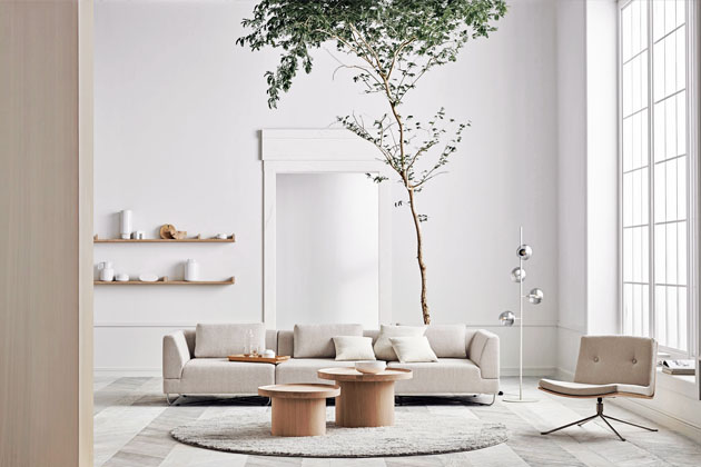 Modulární pohovka Olando, design Glismand &amp; Rüdiger, lakovaná ocel, textilní potah 100% Olefin, šířka 300 cm, výška sedu 39,5 cm,  cena na dotaz