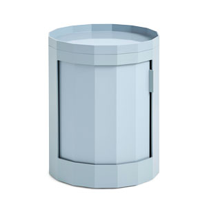 Odkl&aacute;dac&iacute; stolek s&nbsp;&uacute;ložn&yacute;m prostorem Facet Cabinet HAY, design Stefan Scholten, ABS plast,  &Oslash; 38 cm, v&yacute;&scaron;ka 49 cm, cena 3&nbsp;475&nbsp;Kč 