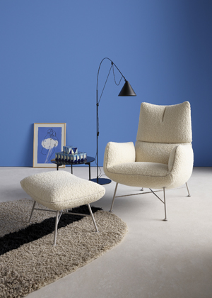 Křeslo Jalis Lounge Easy Chair, design Jehs + Laub, čtyřnoh&aacute; varianta na kovov&eacute;m r&aacute;mu, plastick&aacute; textilie Patio, cena na dotaz  &rarr; www.stopka.cz