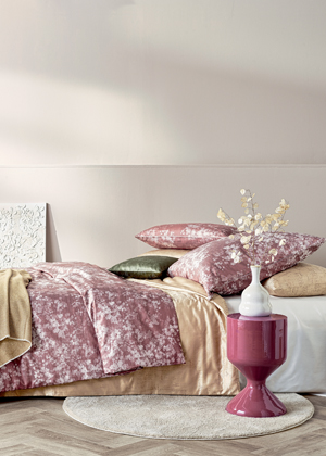 Stella Ateliers, luxusn&iacute; dama&scaron;kov&eacute; povlečen&iacute; FLORA, růžovo-hněd&aacute;