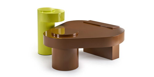 Stolky z&nbsp;kolekce Bold, design Studiopepe, různ&eacute; materi&aacute;ly i&nbsp;povrchov&eacute; &uacute;pravy, v&iacute;ce tvarů, rozměrů i&nbsp;barev, orientačn&iacute;cena 100 000 Kč